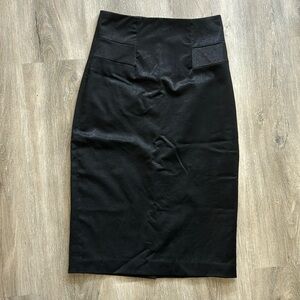 Vintage Le Chateau Pencil Skirt - Shimmery Black